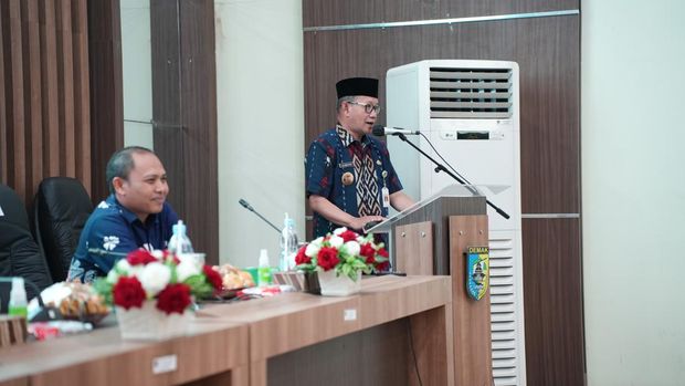Acara Diseminasi Audit Kasus Stunting Ke-2 di Ghradika Bina Praja Demak, Selasa (5/11/2024).