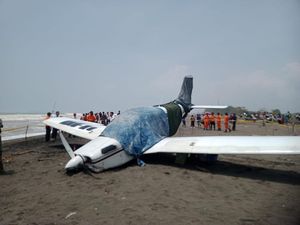 Video: Kondisi Pesawat Latih yang Jatuh di Perairan Banyuwangi
