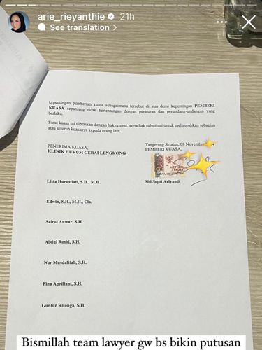 Postingan terbaru Siti Septi Ariyanti yang menggugat cerai suaminya. Postingan terbaru Siti Septi Ariyanti yang menggugat cerai suaminya.