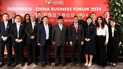 Momen Prabowo Hadiri Forum Bisnis Indonesia-Tiongkok di Beijing