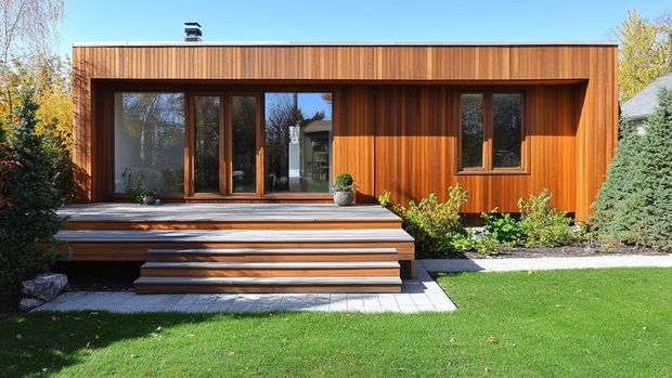 Rumah kayu minimalis sederhana cantik.