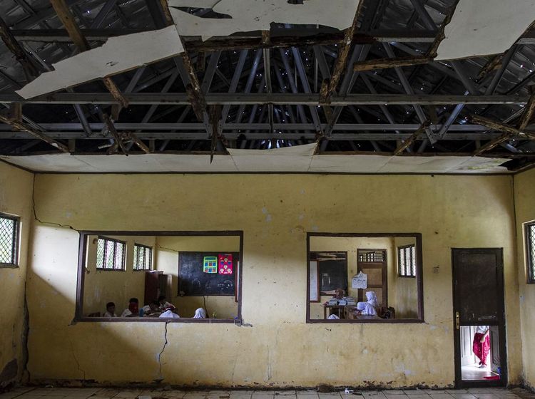 Potret SDN Karangbolong 2 Pandeglang yang Sudah Empat Tahun Rusak
