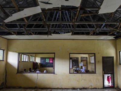 Potret SDN Karangbolong 2 Pandeglang yang Sudah Empat Tahun Rusak
