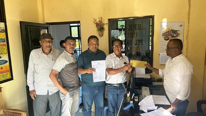Sekretaris Relawan Rumah Kita Bersama (RKB) Aceh Tamiang, Safuan membuat laporan ke Polres Aceh Tamiang terkait dugaan pengancaman yang diterimanya. (dok. Istimewa)