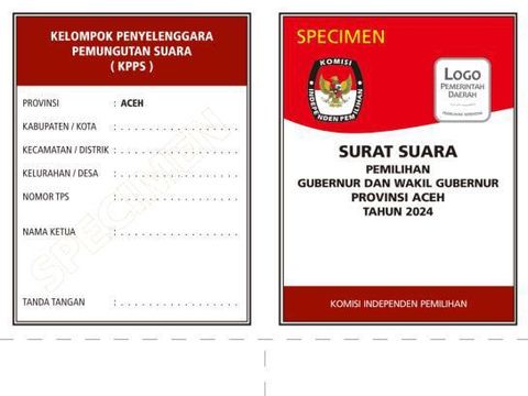Surat Suara Pilkada 27 November 2024