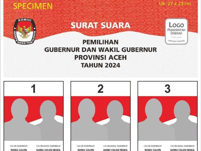 Surat Suara Pilkada 27 November 2024