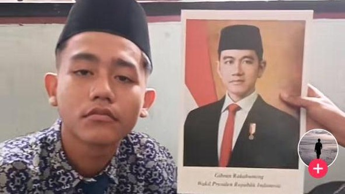 Tangkapan layar video viral di media sosial siswa SMP mirip Wapres Gibran