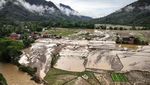 Foto Udara Dampak Banjir Bandang di Kabupaten Sijunjung