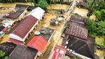 Foto Udara Dampak Banjir Bandang di Kabupaten Sijunjung