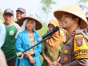 Gandeng Dinas Pertanian, Polres Batu Aktifkan Lahan Tidur di Desa Oro-Oro Ombo