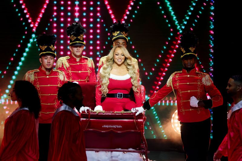 HIGHLAND, CALIFORNIA - NOVEMBER 06: (Exclusive Coverage) Mariah Carey performs onstage during Mariah Carey's Christmas Time Tour Kick Off at Yaamava' Resort & Casino at San Manuel on November 06, 2024 in Highland, California. (Photo by Kevin Mazur/Getty Images for Mariah Carey)