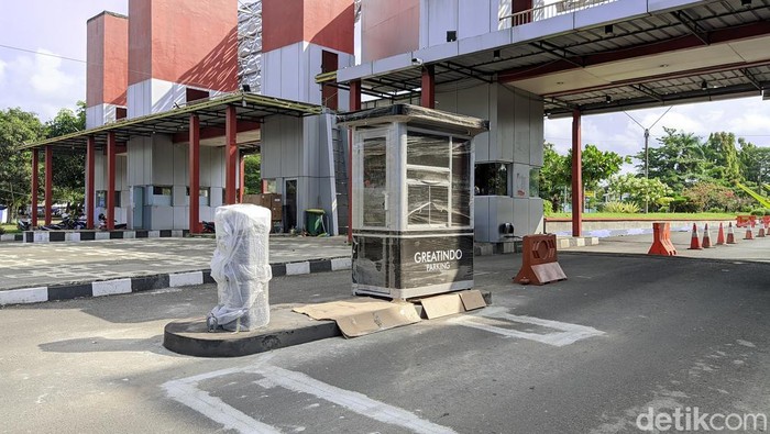 Pemasangan Gate Parkir di Objek wisata Pantai Pangandaran