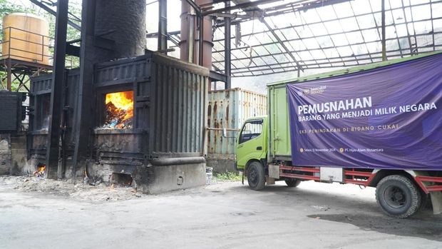 pemusnahan rokok ilegal