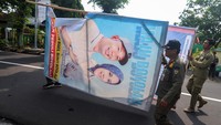 APK itu ditertibkan karena dipasang di pohon, tiang listrik, tiang komunikasi, trotoar, dan tikungan.   