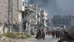 Pilu Pengungsi Palestina Mencari Tempat Aman