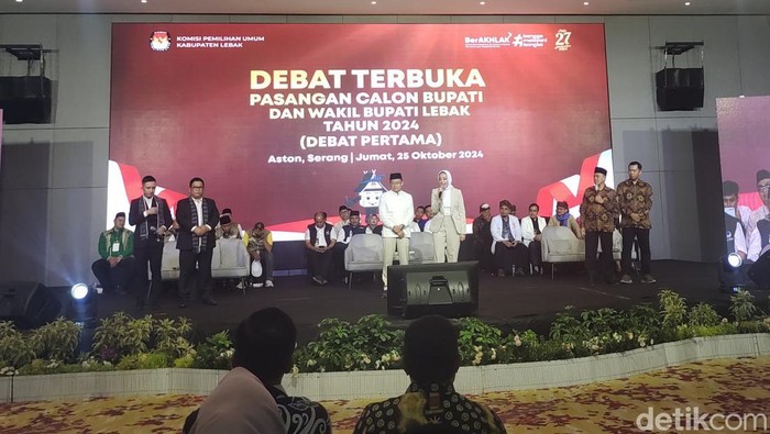 Saat debat perdana Pilbup Lebak (Fathul/detikcom).