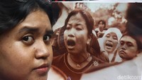 Keluarga korban, mahasiswa dan civitas akademika menggelar aksi peringatan 26 tahun tragedi Semanggi I di depan kampus Universitas Atmajaya, Jl Jenderal Sudirman, Jakarta, Rabu (13/11/2024).