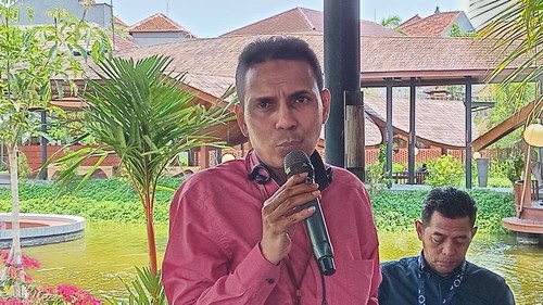 GM Bandara Internasional I Gusti Ngurah Rai, Ahmad Syaugi Shahab, saat ditemui di Kuta, Badung, Rabu (13/11/2024). (Aryo Mahendro/detikBali)