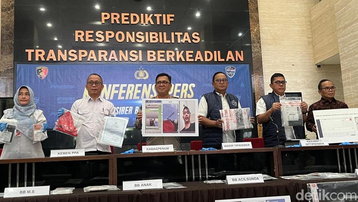Jumpa pers Bareskrim Polri terkait kasus pornograsi online anak
