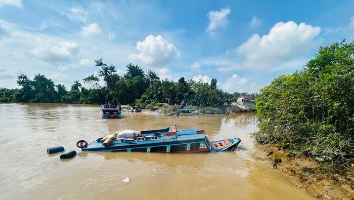 Kecelakaan speedboat di Sungai Musi, Banyuasin.