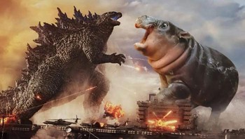 Godzila vs Moo Deng. Foto: Boredpanda