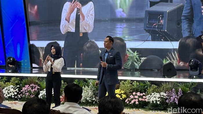Menko Pembangunan Infrastruktur dan Pembangunan Kewilayahan, Agus Harimurti Yudhoyono (AHY). (Kadek/detikcom)
