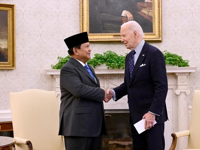Momen pertemuan Prabowo dengan Biden di Gedung Putih (Foto: Muchlis Jr - Biro Pers Sekretariat Presiden)
