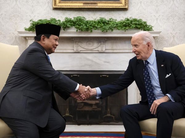 Momen Prabowo Bertemu Biden di Gedung Putih