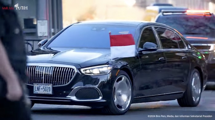 Prabowo naik Mercedes-Maybach ke Gedung Putih