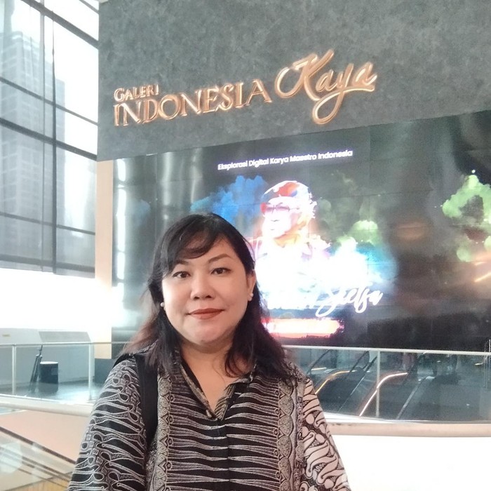 Putri Basoeki Abdullah, Sidhawati Abdullah saat ditemui di area Galeri Indonesia Kaya (GIK), Jakarta Pusat.