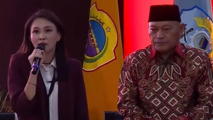 Sherly-Sarbin dalam debat Pilgub Malut.