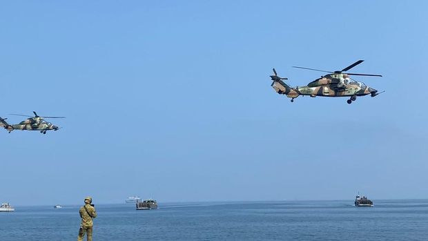 Suasana latihan gabungan TNi dan militer Australia di Situbondo (Wildan/detikcom)