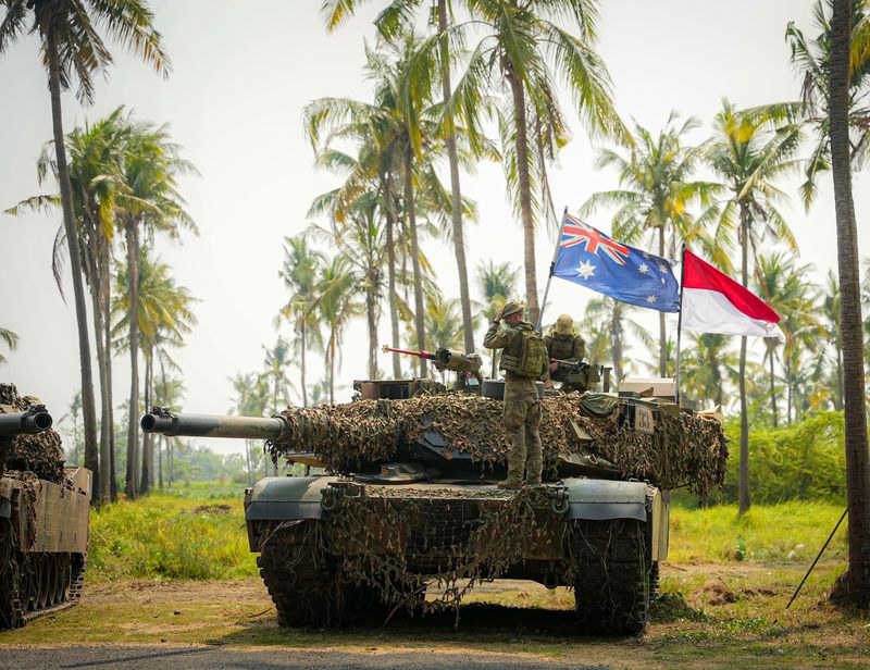 Suasana latihan gabungan TNi dan militer Australia di Situbondo (Wildan/detikcom)