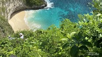 Pantai Kelingking tampak atas