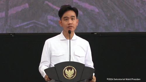 Wakil Presiden RI Gibran Rakabuming Raka saat memberikan sambutan dalam acara Sidang Raya ke-18 Persatuan Gereja-gereja Indonesia (PGI). Foto: YouTube Wakil Presiden Republik Indonesia