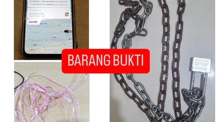Barang bukti penganiayaan yang dilakukan ibu kepada anak kandung di Batam