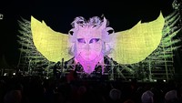 Suasana malam hari Dieng Culture Festival.
