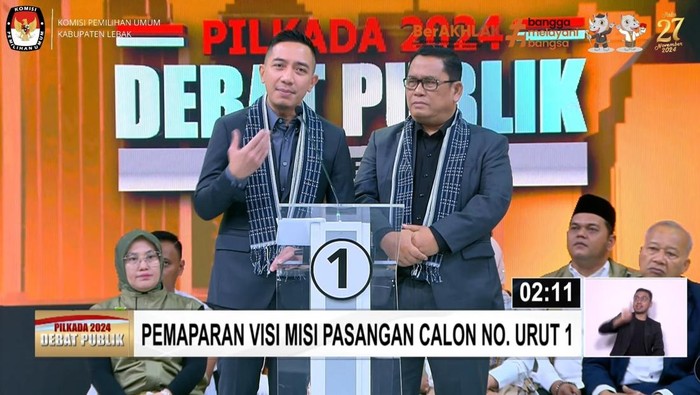 Hasbi Jayabaya-Amir Hamzah (dok. YouTube KPU Lebak)
