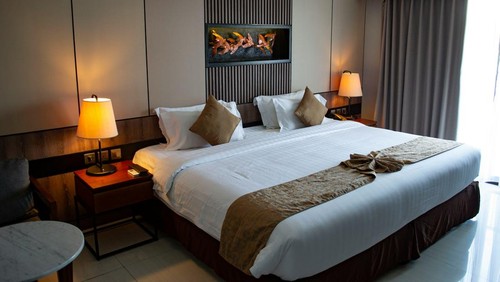 Ilustrasi kamar hotel.