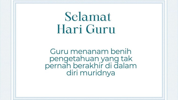 Kata-kata Ucapan Selamat Hari Guru