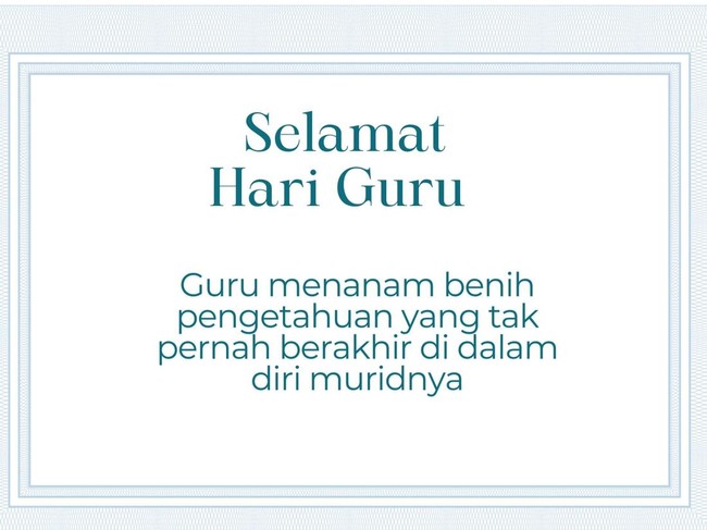 Kata-kata Ucapan Selamat Hari Guru