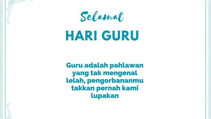 Kata-kata Ucapan Selamat Hari Guru