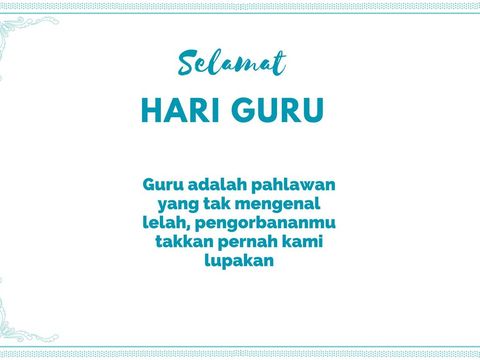 Kata-kata Ucapan Selamat Hari Guru