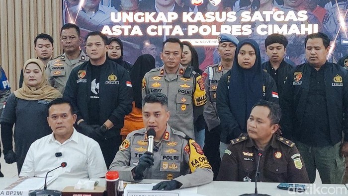 konferensi pers Tindak Pidana Perdagangan Orang