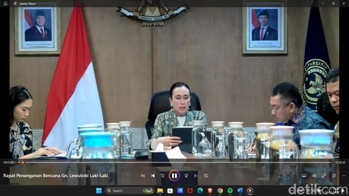 Rapat Penanganan Dampak Bencana Gunung Lewotobi Laki-Laki di Sektor Pariwisata” yang berlangsung secara daring di Jakarta, Rabu (13/11/2024).