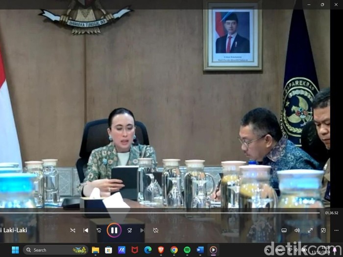Rapat Penanganan Dampak Bencana Gunung Lewotobi Laki-Laki di Sektor Pariwisata” yang berlangsung secara daring di Jakarta, Rabu (13/11/2024).