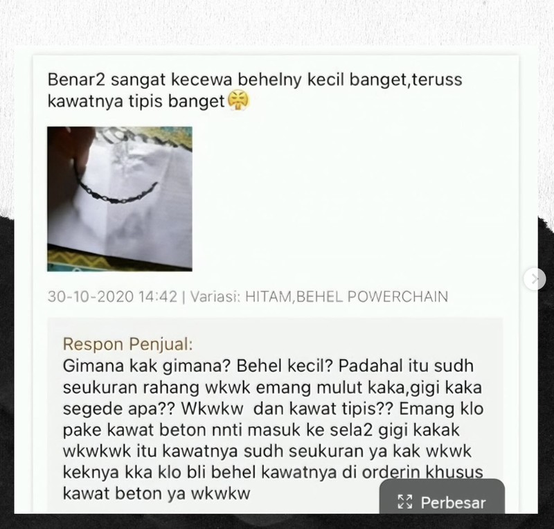 Review belanja di olshop berikut ini absurd dan kocak banget. Memang deh, netizen +62 kreativitasnya tak terbatas!