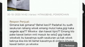 Lagi pasang behel kenapa nggak ke dokter gigi, sih? Foto: Instagram/newdramaolshop