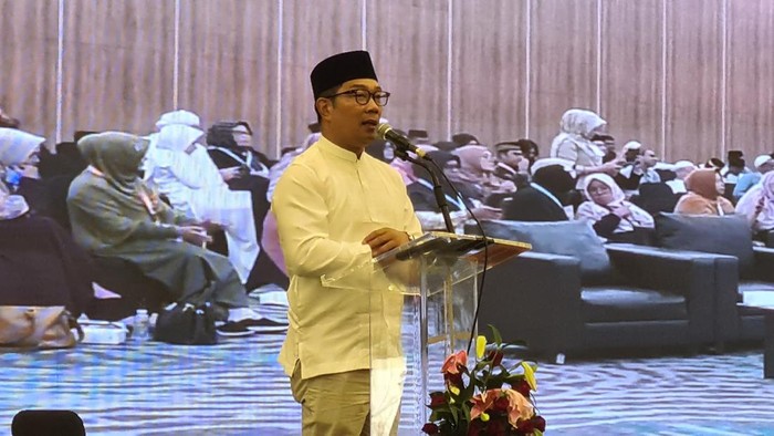 Ridwan Kamil (RK) menghadiri acara Musyawarah 250 Ulama di Taman Mini Indonesia Indah (TMII), Jakarta Timur, Kamis (14/11/2024).