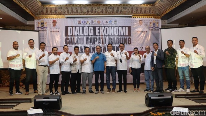 Dialog Ekonomi Calon Bupati Badung di Hotel Made Bali Sempidi, Kecamatan Mengwi, Jumat (15/11/2024). (Agus Eka/detikBali)